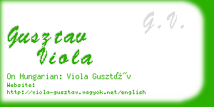 gusztav viola business card